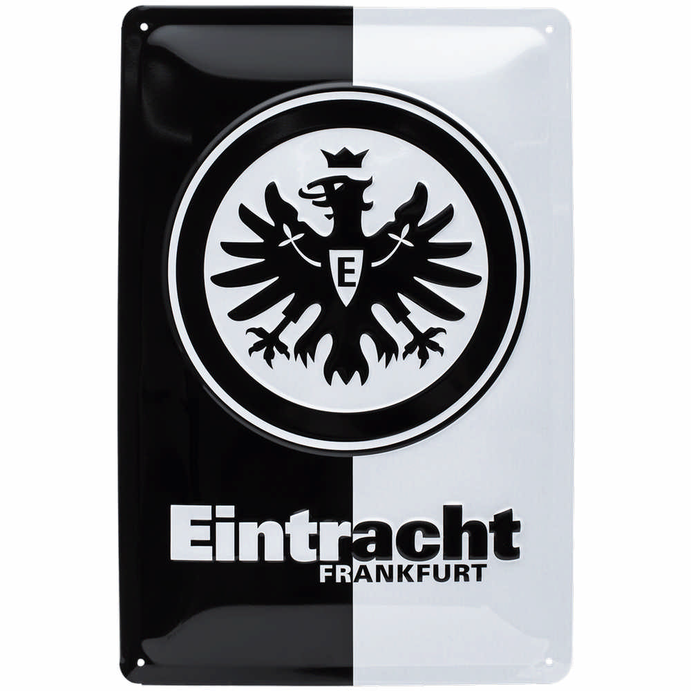 Eintracht Blechschild 20 X 30cm Logo Eintracht Frankfurt Stores