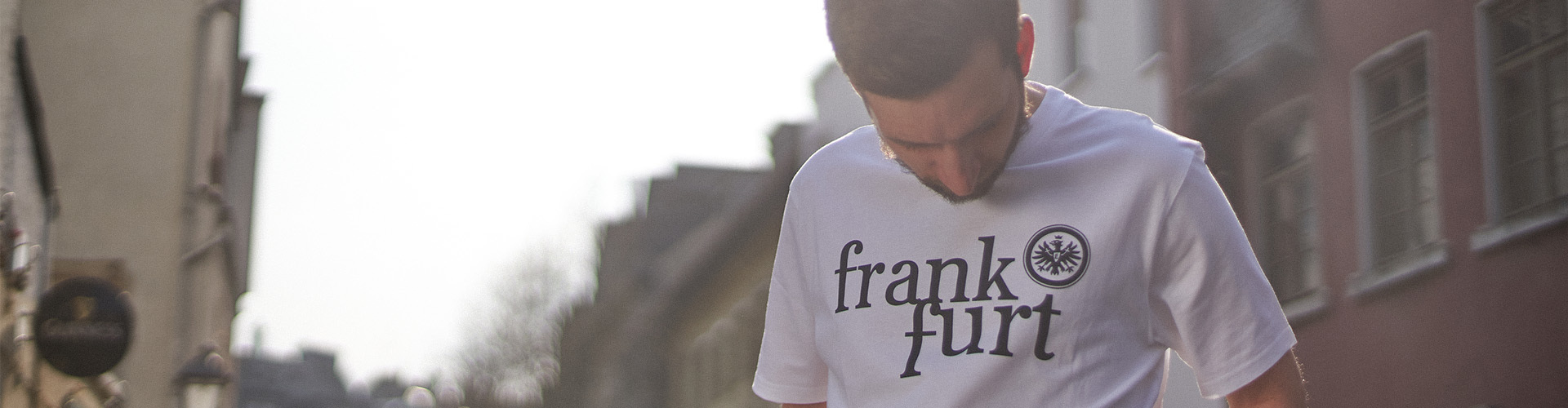 Hooligan T-Shirt Männer Frankfurt schwarz Herren Shirt Fussball FFM 